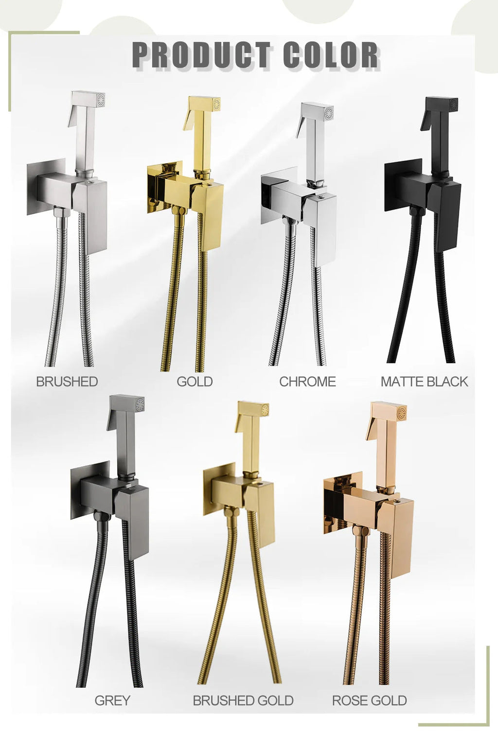 Brass Hot & Cold Toilet Bidet Sprayer Set