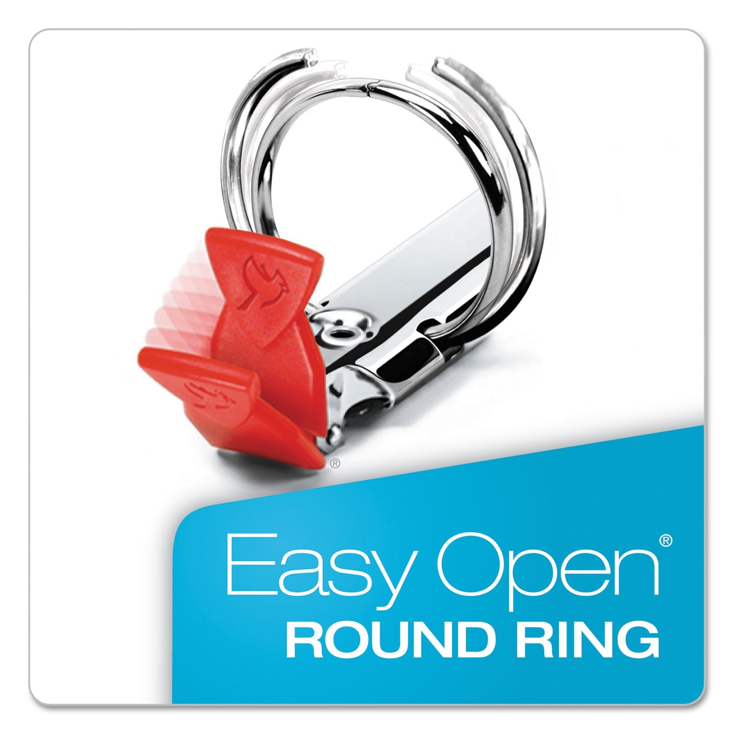 Cardinal Premier Easy Open Locking Round Ring Binder, 3 Rings, 3" Capacity, 11 x 8.5, Medium Blue