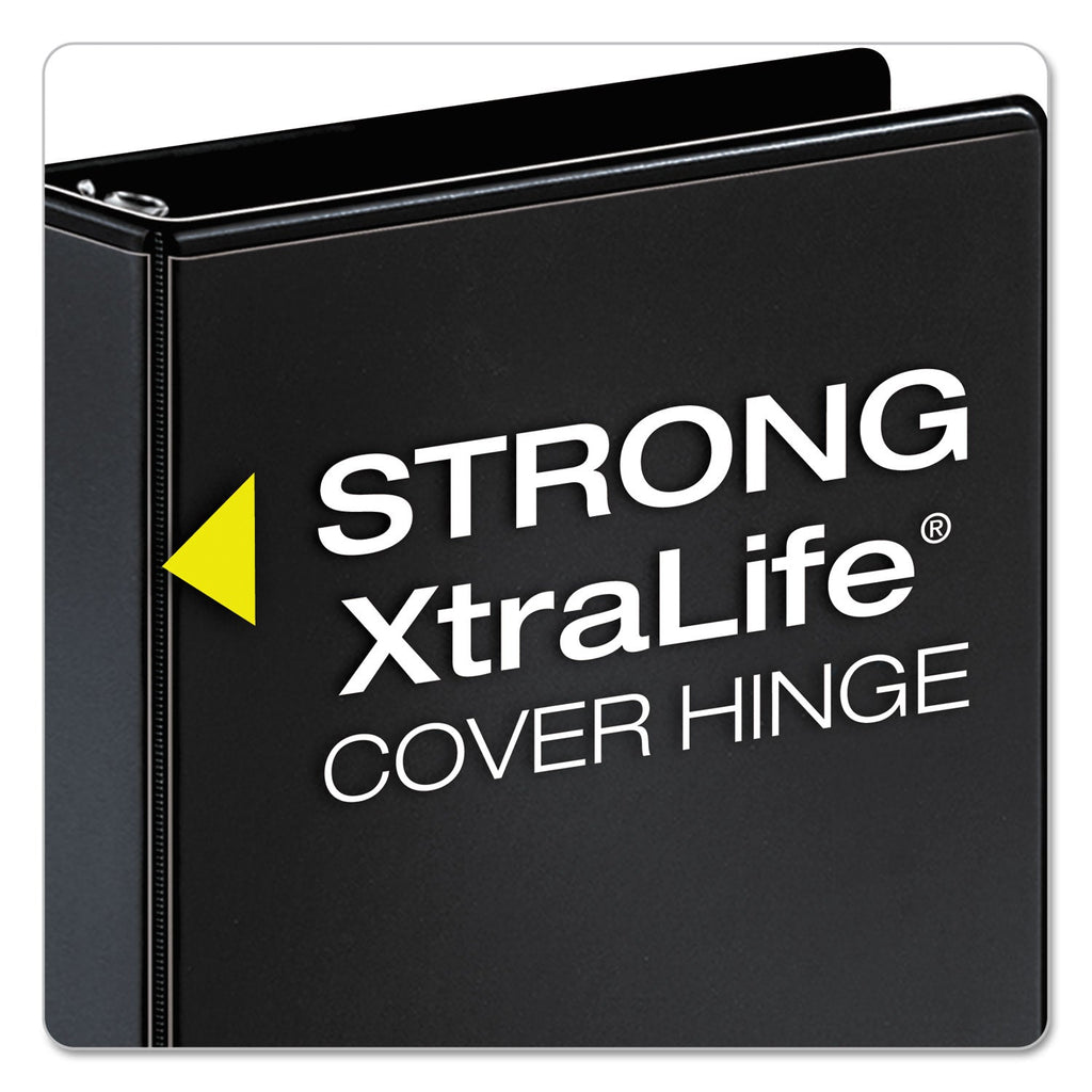 Cardinal Performer ClearVue Slant-D Ring Binder, 3 Rings, 1" Capacity, 11 x 8.5, Black
