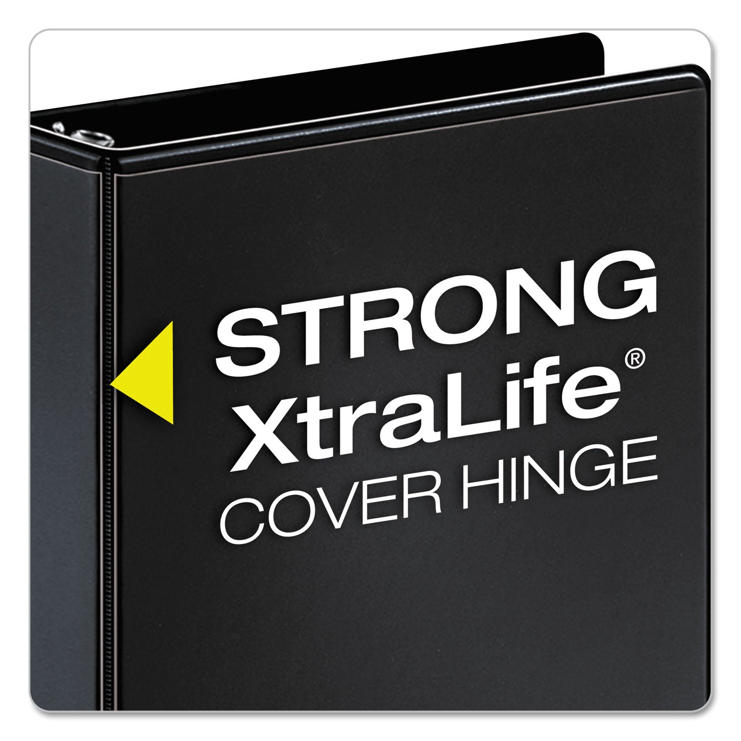 Cardinal Performer ClearVue Slant-D Ring Binder, 3 Rings, 1" Capacity, 11 x 8.5, Black