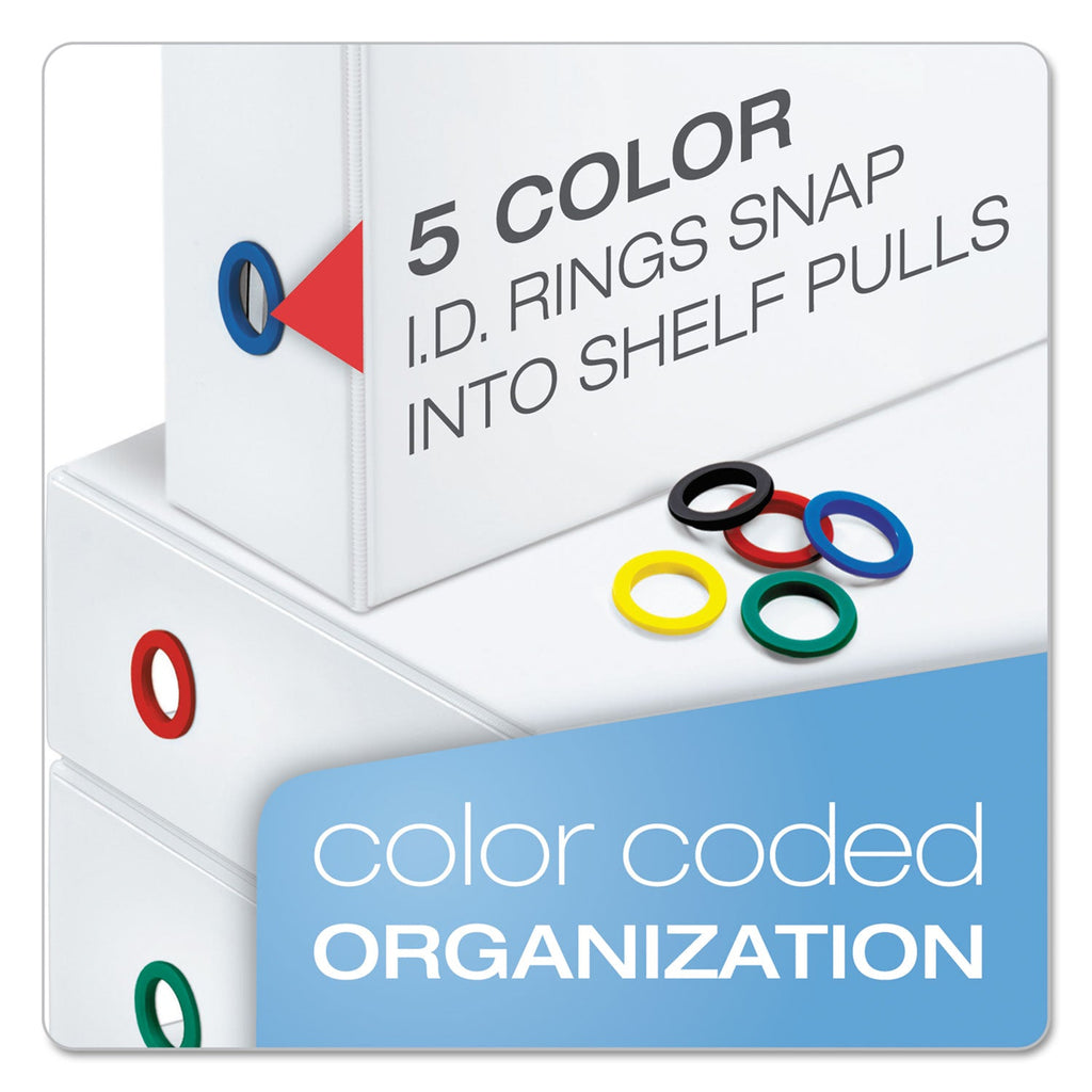 Cardinal FreeStand Easy Open Locking Slant-D Ring Binder, 3 Rings, 1" Capacity, 11 x 8.5, White