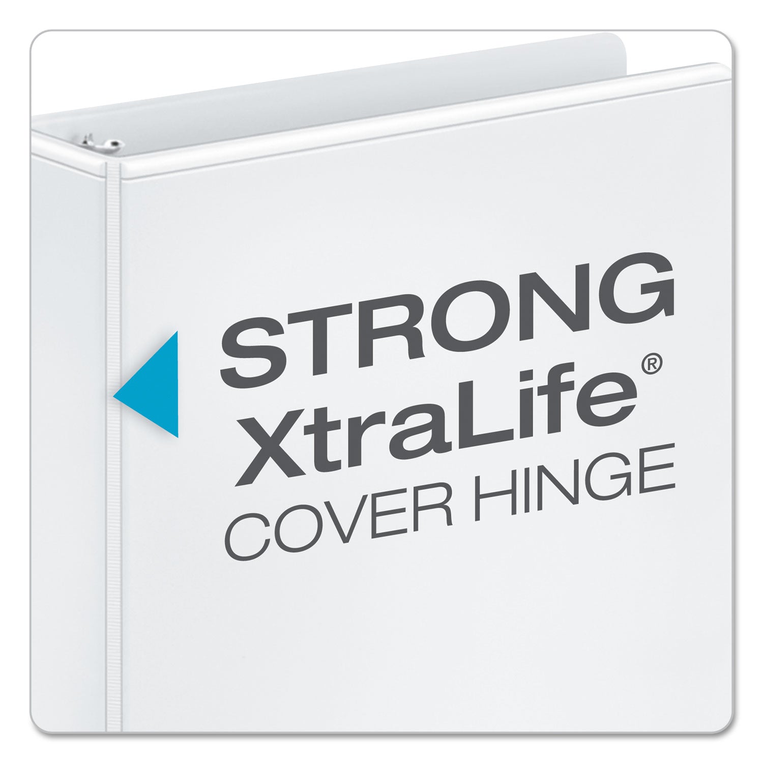 Cardinal Performer ClearVue Slant-D Ring Binder, 3 Rings, 1.5" Capacity, 11 x 8.5, White