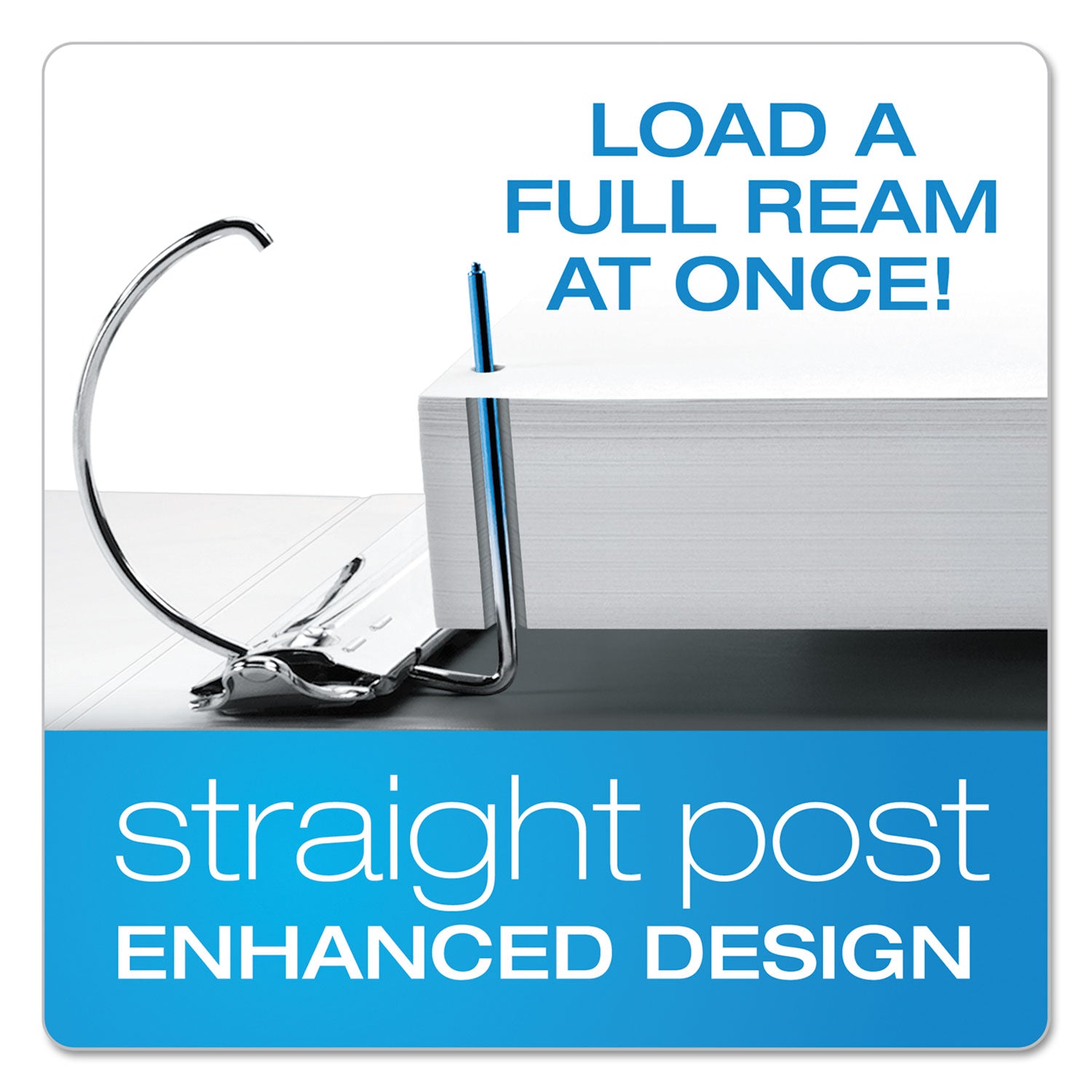 Cardinal ExpressLoad ClearVue Locking D-Ring Binder, 3 Rings, 4" Capacity, 11 x 8.5, White