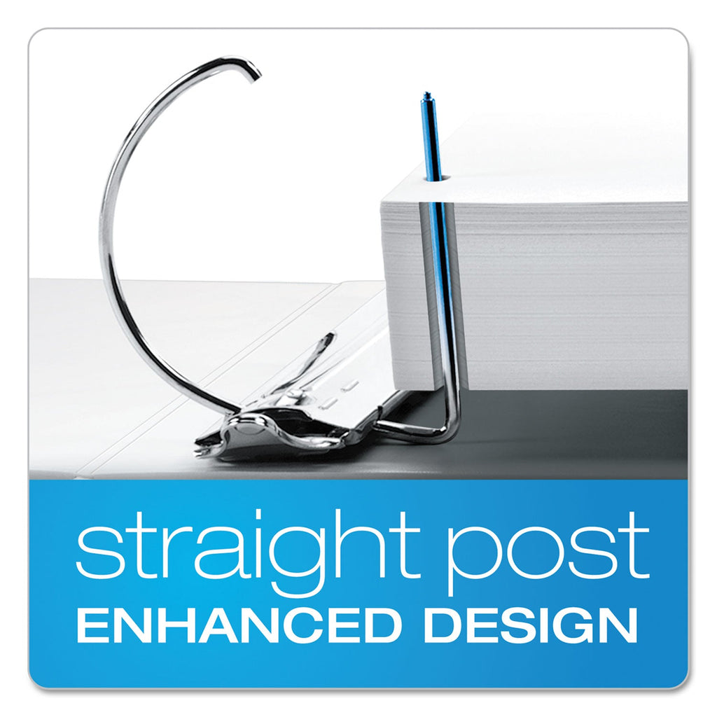 Cardinal ExpressLoad ClearVue Locking D-Ring Binder, 3 Rings, 2" Capacity, 11 x 8.5, White