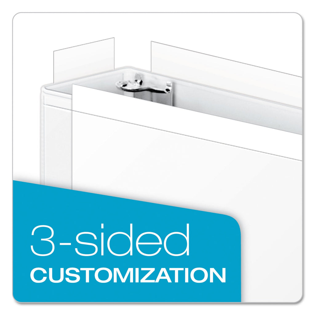 Cardinal ClearVue Slant-D Ring Binder, 3 Rings, 1.5" Capacity, 11 x 17, White