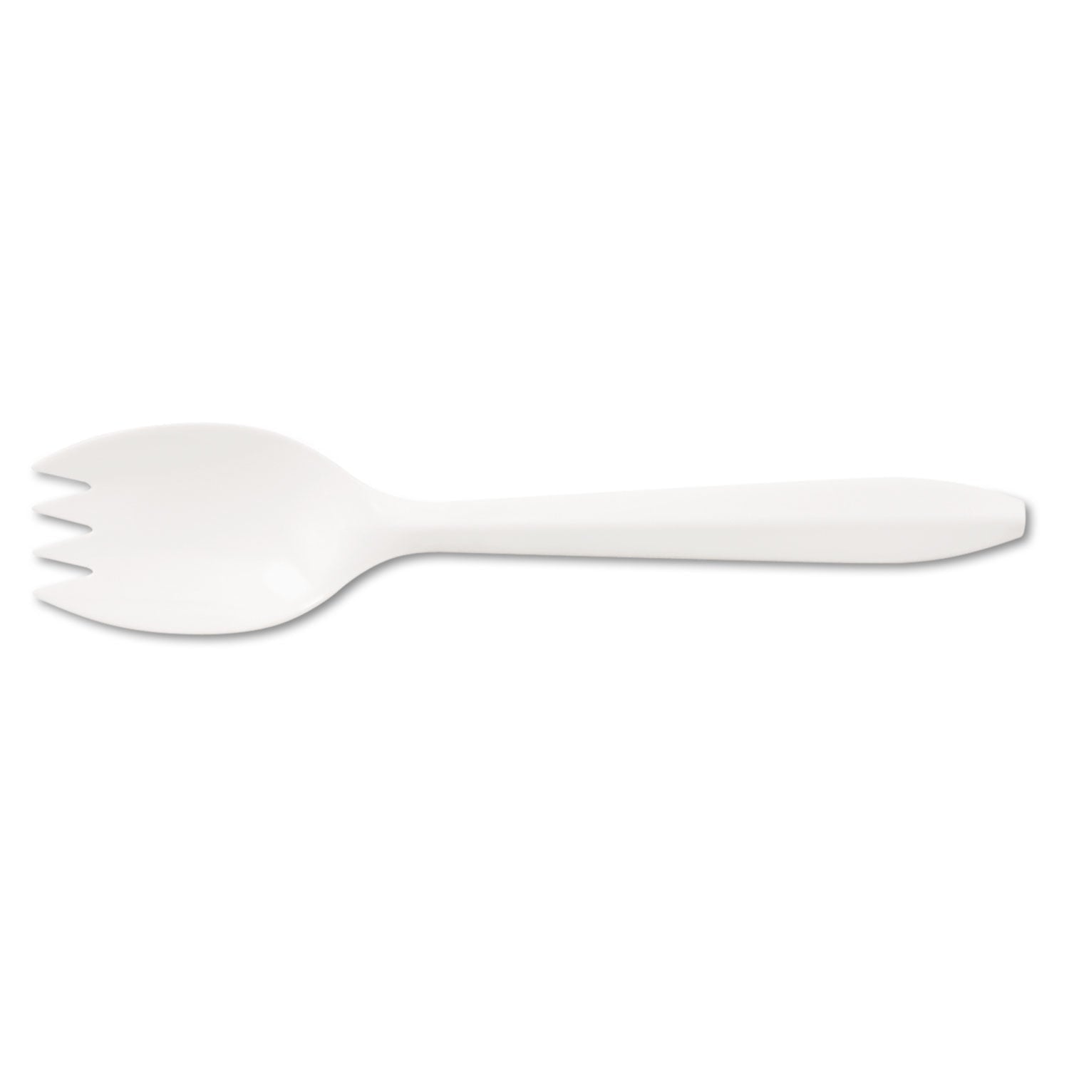 Boardwalk Mediumweight Polypropylene Cutlery, Spork, White, 1000/Carton