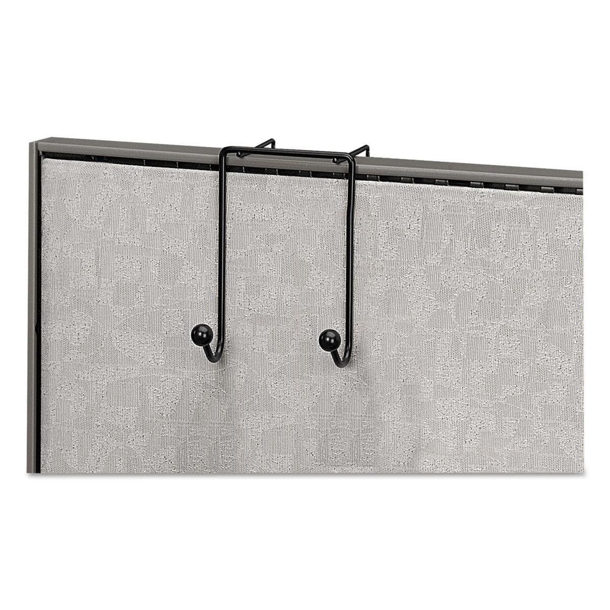 Fellowes Partition Additions Wire Double-Garment Hook, 4 x 5.13 x 6, Over-the Panel Mount,  Black