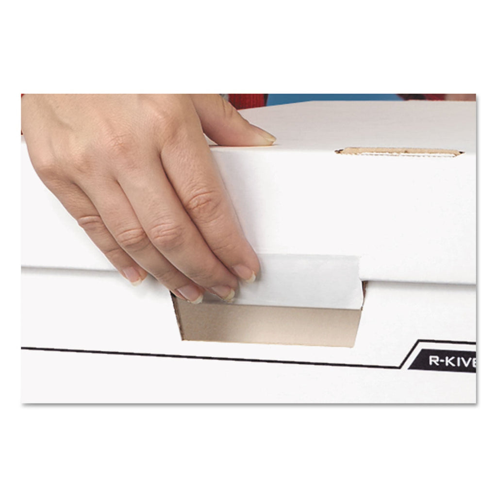 Bankers Box DATA-PAK Storage Boxes, Letter Files, 13.75" x 17.75" x 13", White/Blue, 12/Carton