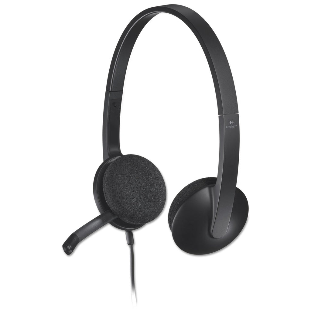 Logitech H340 Corded Headset, USB, Black