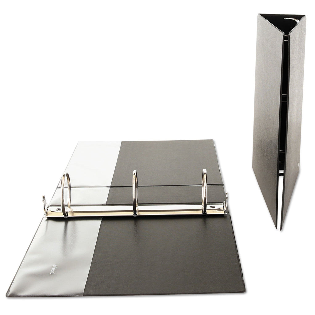 Universal Economy Non-View Round Ring Binder, 3 Rings, 3" Capacity, 11 x 8.5, Black