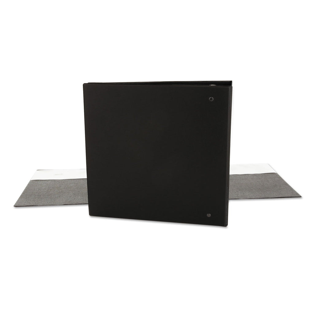 Universal Economy Non-View Round Ring Binder, 3 Rings, 3" Capacity, 11 x 8.5, Black