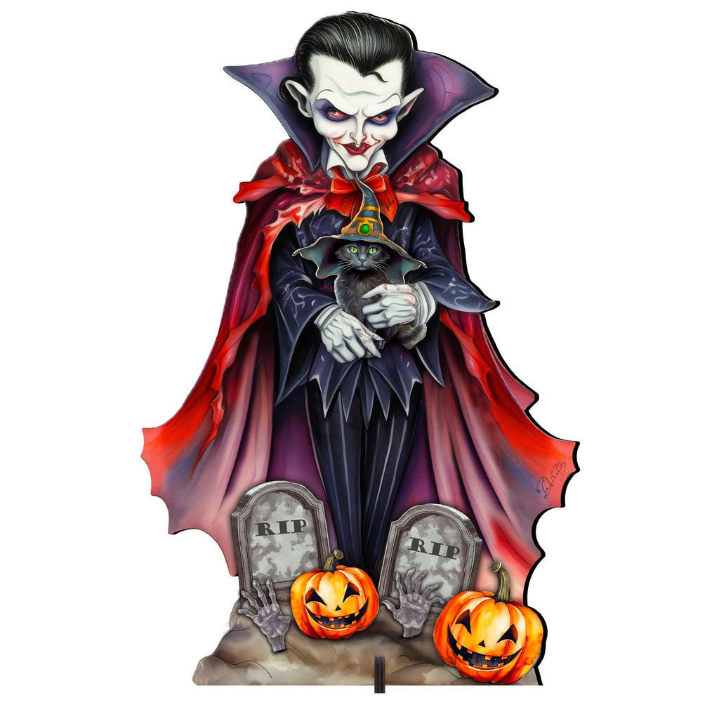 Dracula Freestanding Outdoor Yard Decor by G. Debrekht - Halloween Decor- 8652822F