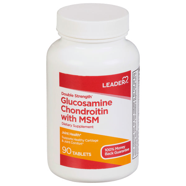 Leader Double Strength Glucosamine Chondroitin with MSM - Joint Health Support, 90 Tablets