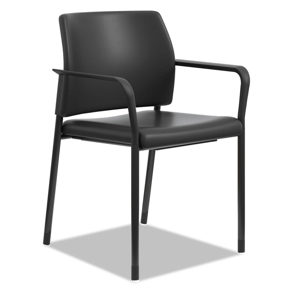 HON Accommodate Series Guest Chair with Fixed Arms, 23.25" x 22.25" x 32", Black, 2/Carton