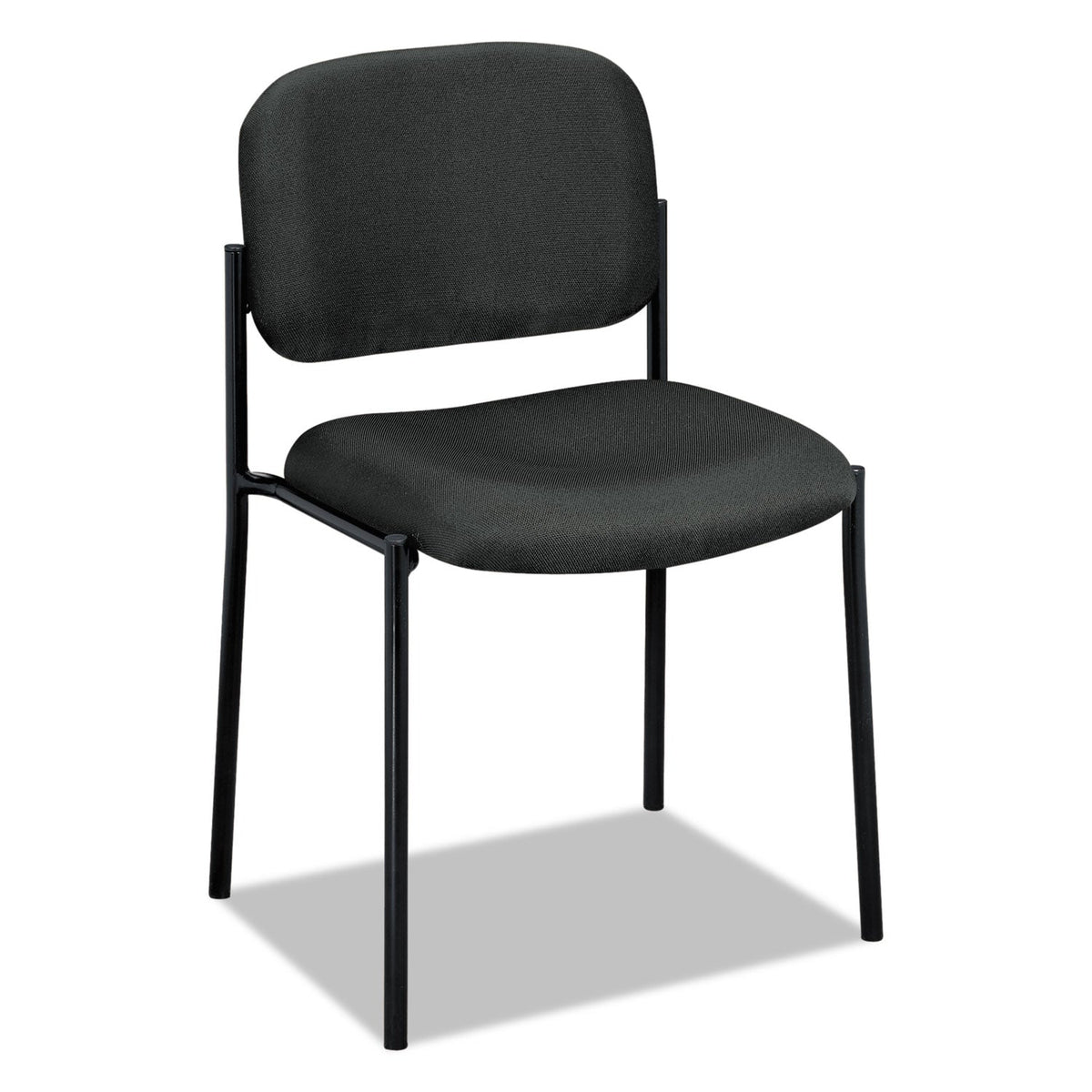 HON VL606 Stacking Guest Chair without Arms, Supports Up to 250 lb, Charcoal Seat/Back, Black Base
