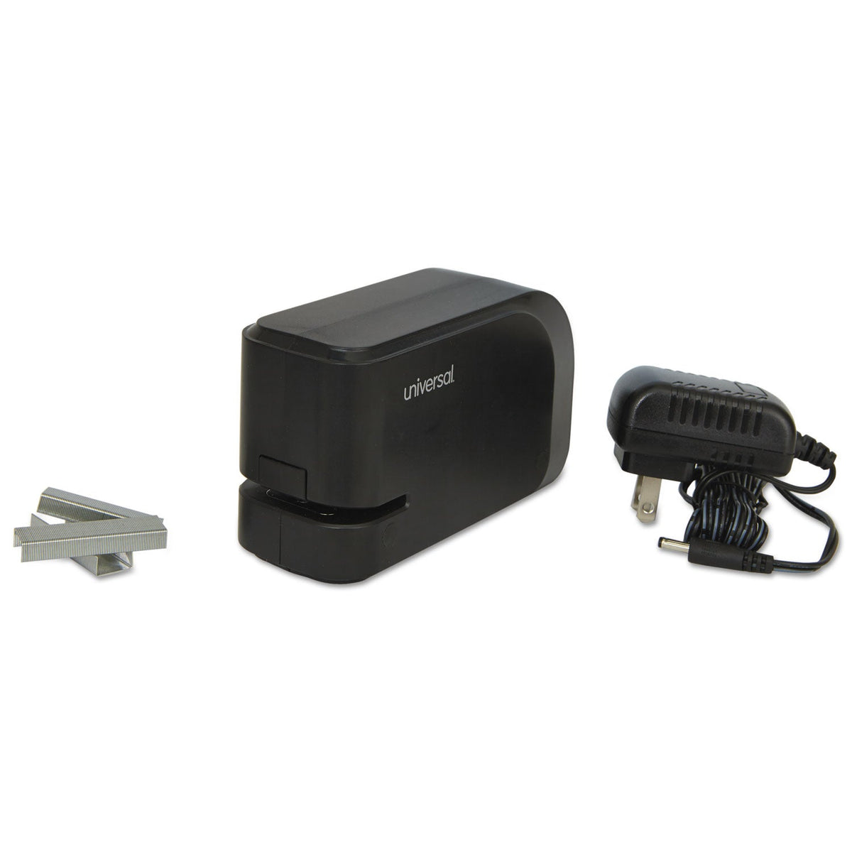 Universal Half-Strip Electric Stapler with Staple Channel Release Button, 20-Sheet Capacity, Black