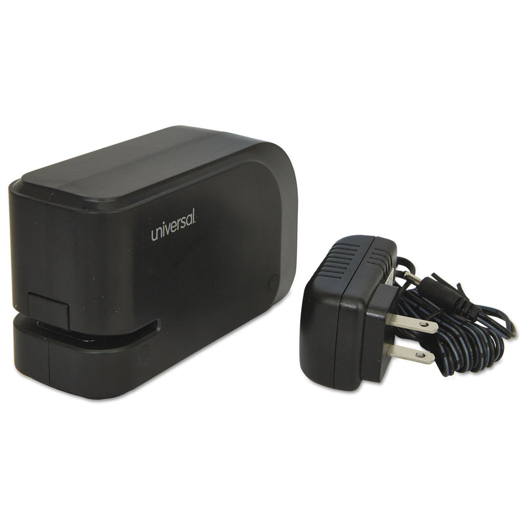 Universal Half-Strip Electric Stapler with Staple Channel Release Button, 20-Sheet Capacity, Black