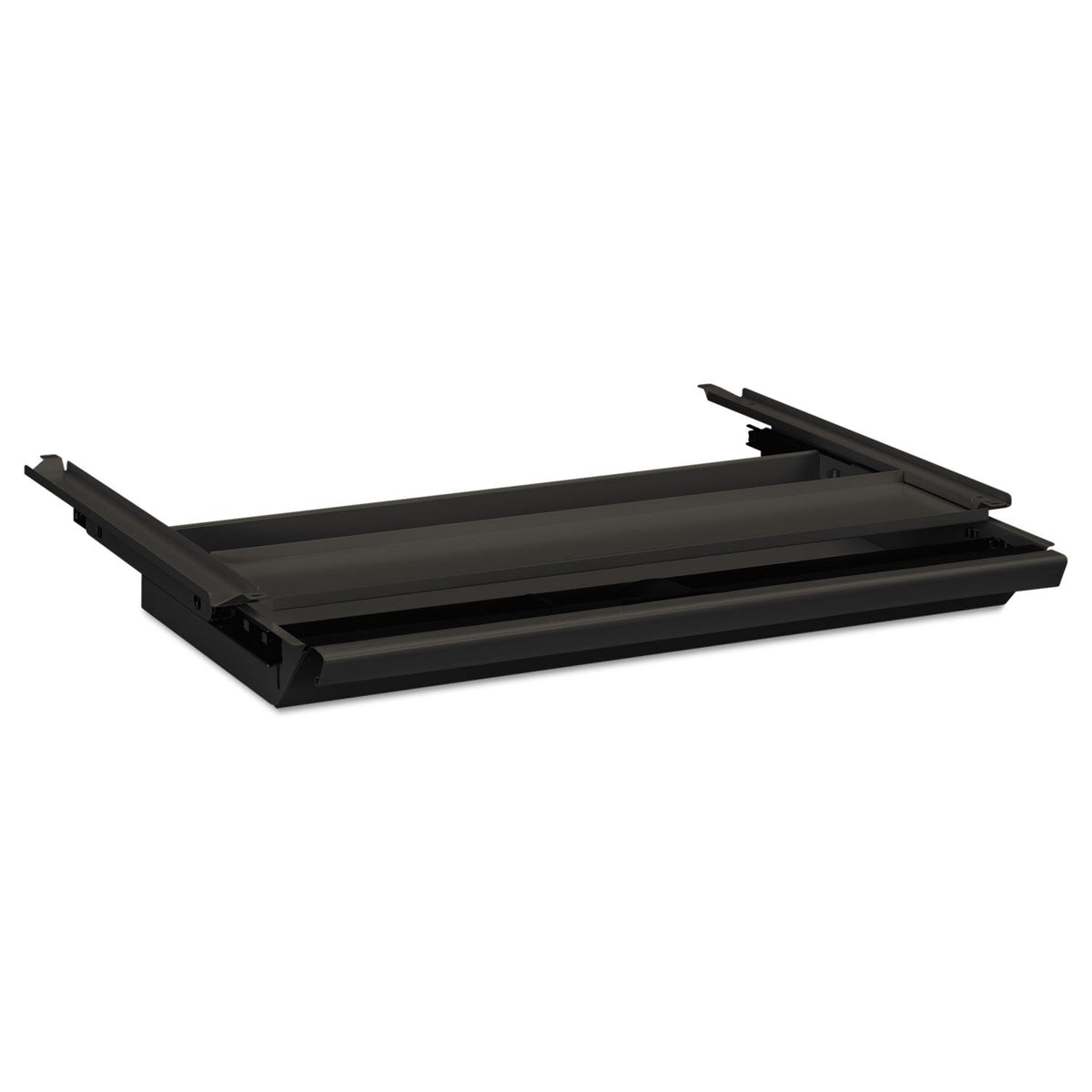HON Center Drawer with Core Removable Locks, Metal, 24.75w x 14.75d x 3h, Charcoal
