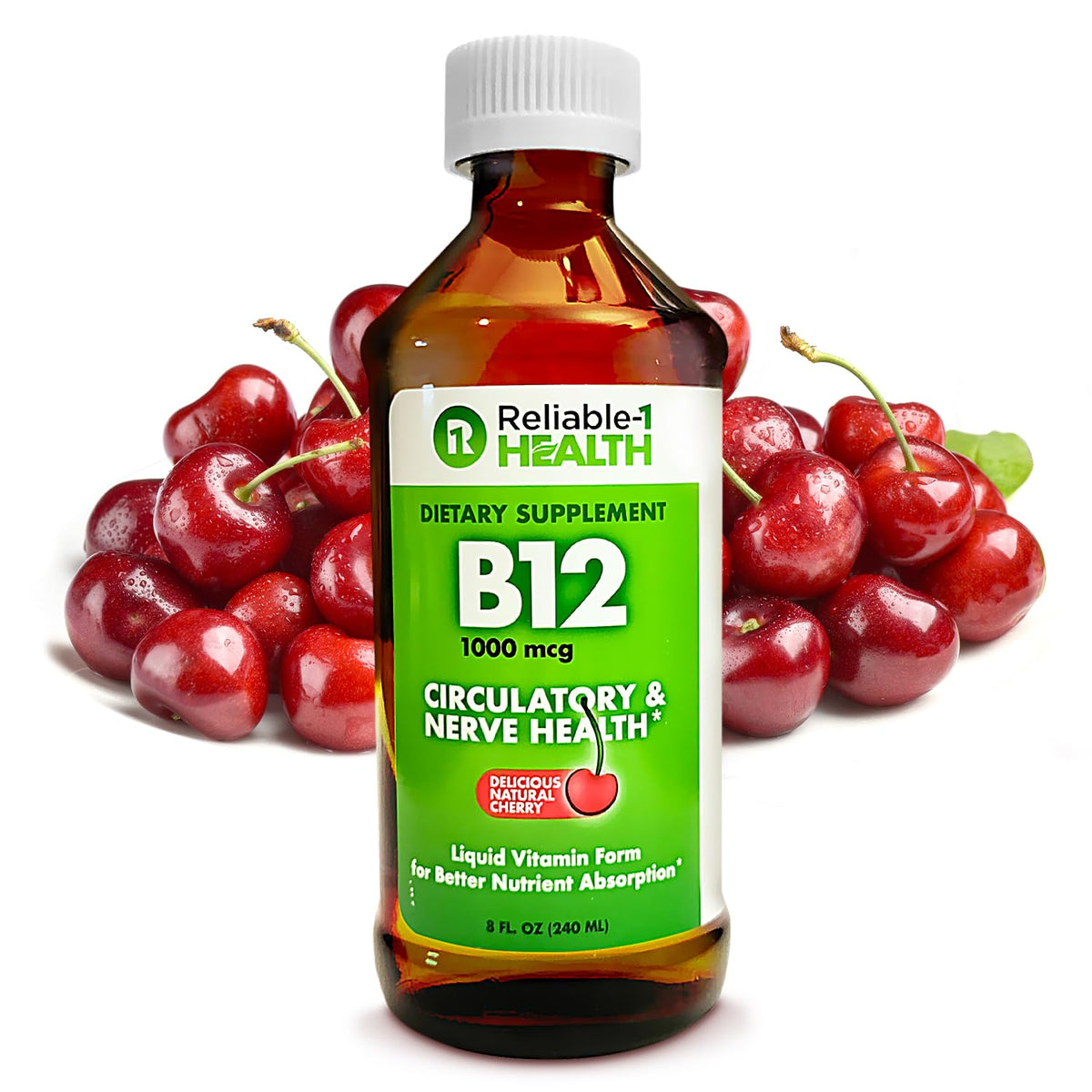 Reliable-1 Laboratories Liquid Vitamin B12, 1000 Mcg, 8 Oz