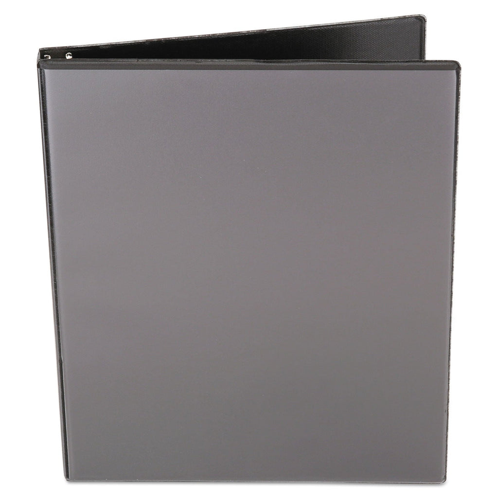 Universal Economy Round Ring View Binder, 3 Rings, 0.5" Capacity, 11 x 8.5, Black
