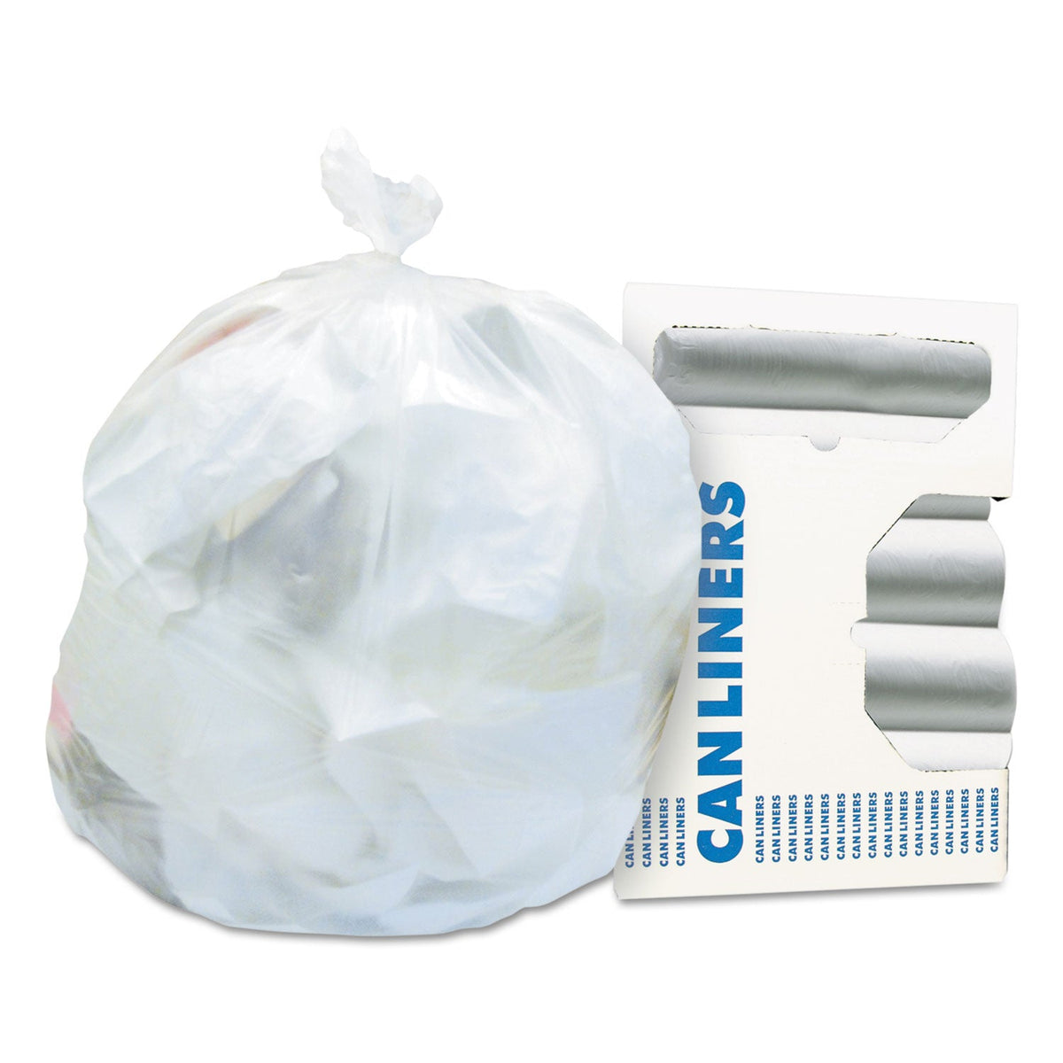 Heritage High-Density Waste Can Liners, 56 gal, 16 microns, 43" x 48", Natural, 200/Carton