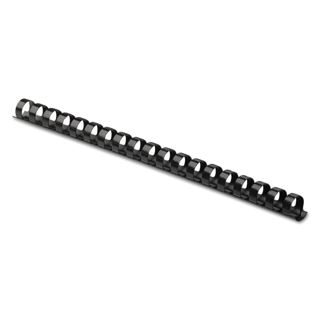 Fellowes Plastic Comb Bindings, 1/2" Diameter, 90 Sheet Capacity, Black, 100/Pack