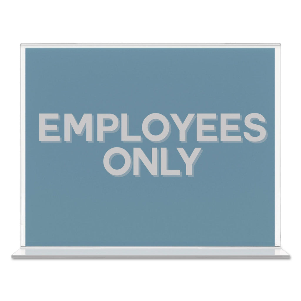 deflecto Classic Image Double-Sided Sign Holder, 11 x 8.5 Insert, Clear