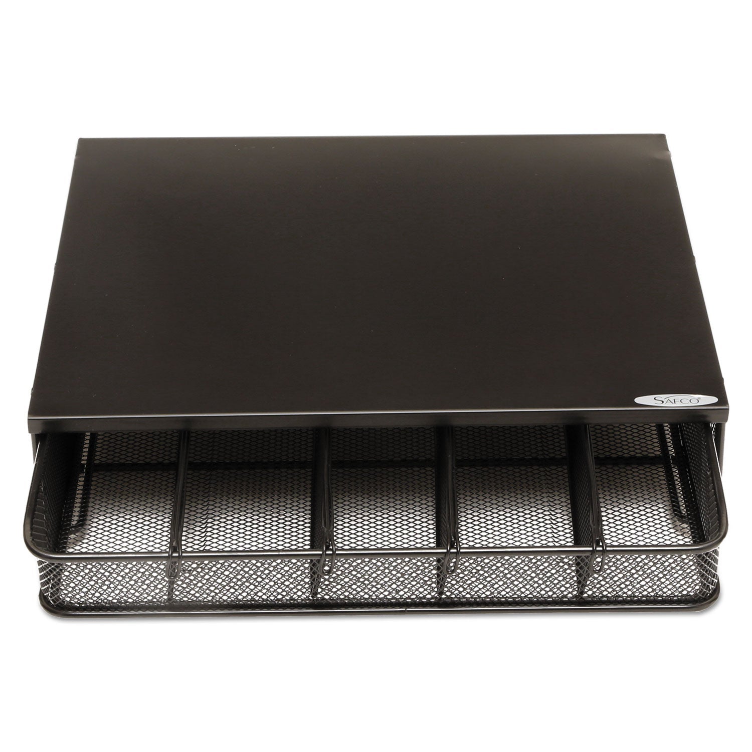 Safco One Drawer Hospitality Organizer, 5 Compartments, 12.5 x 11.25 x 3.25, Black