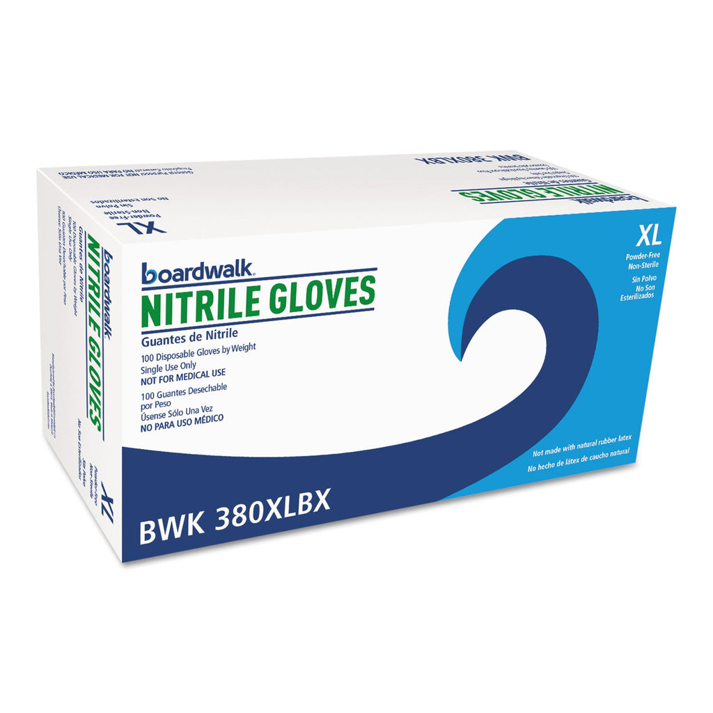 Boardwalk Disposable General-Purpose Nitrile Gloves, X-Large, Blue, 4 mil, 1000/Carton