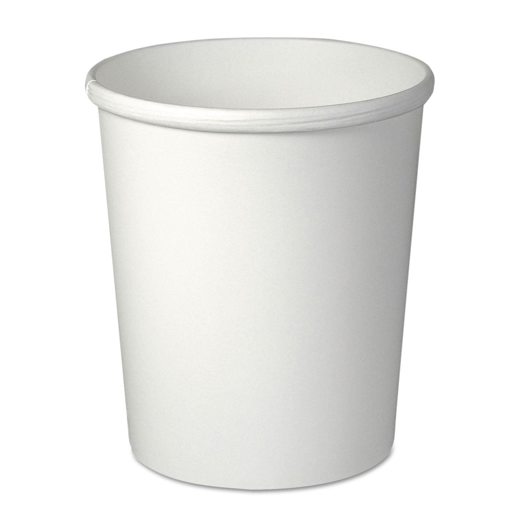 Dart Flexstyle Double Poly Paper Containers, 32 oz, White, Paper, 25/Pack, 20 Packs/Carton