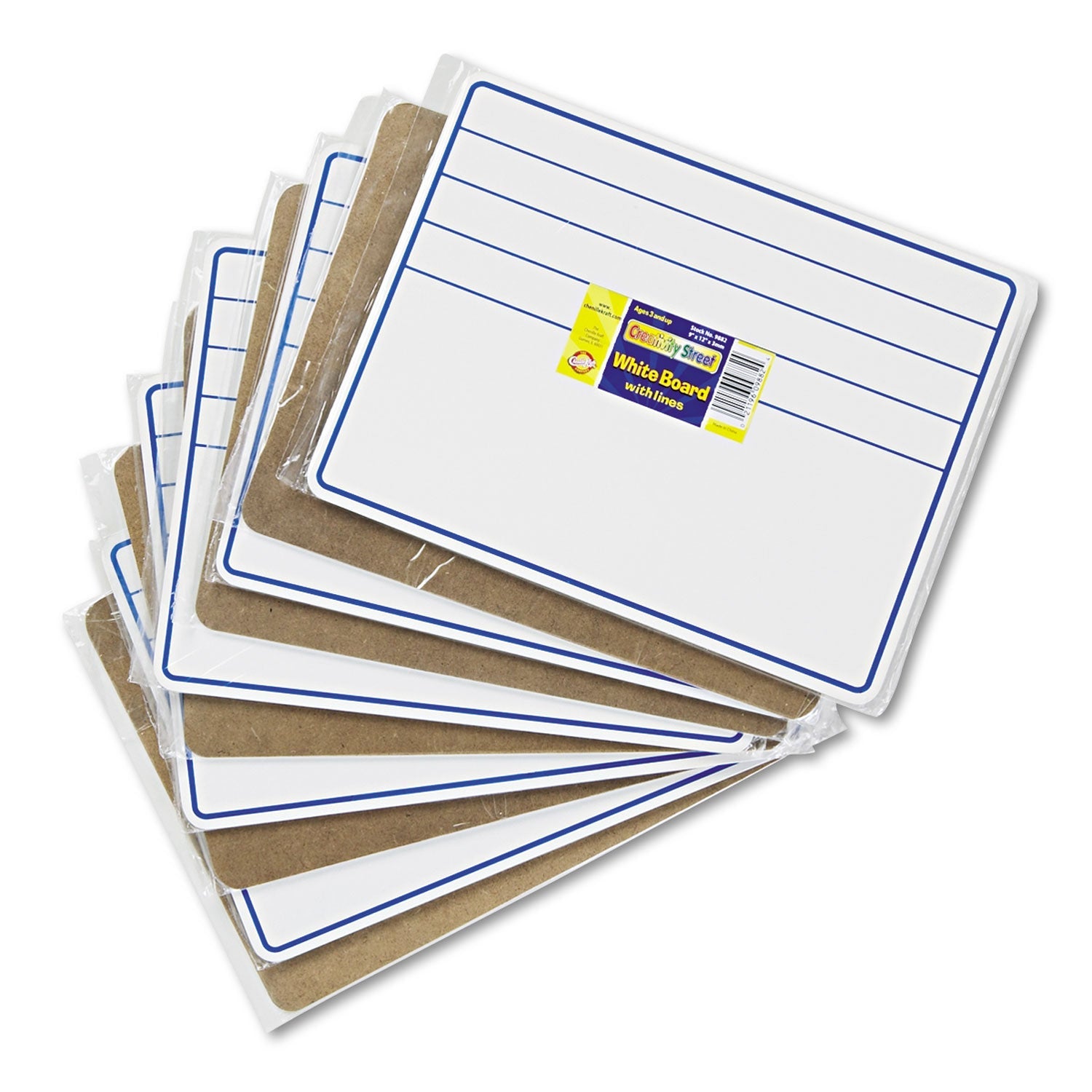 Creativity Street Dry-Erase Student Boards, 12 x 9, Blue/White, 10/Set