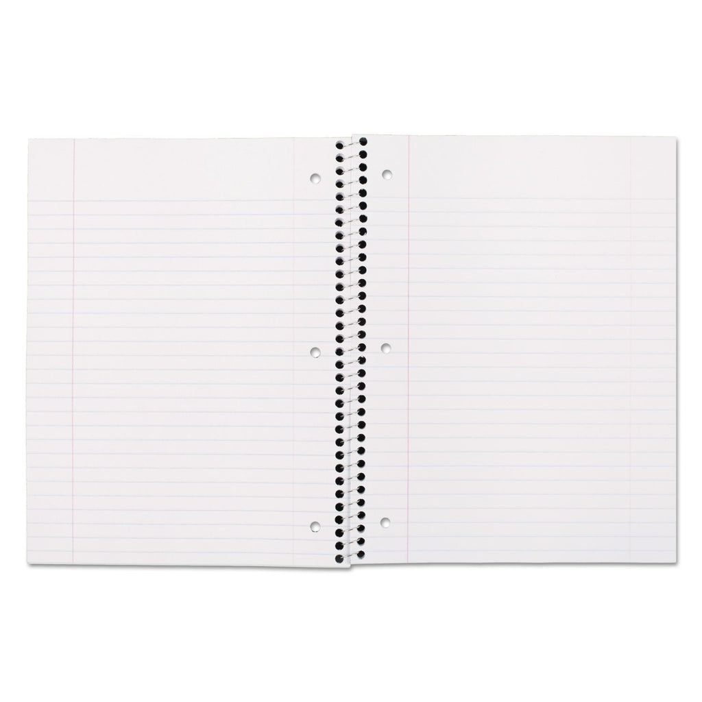 Mead Spiral Notebook, 3-Hole Punched, 1 Subject, Wide/Legal Rule, Randomly Assorted Covers, 10.5 x 7.5, 70 Sheets