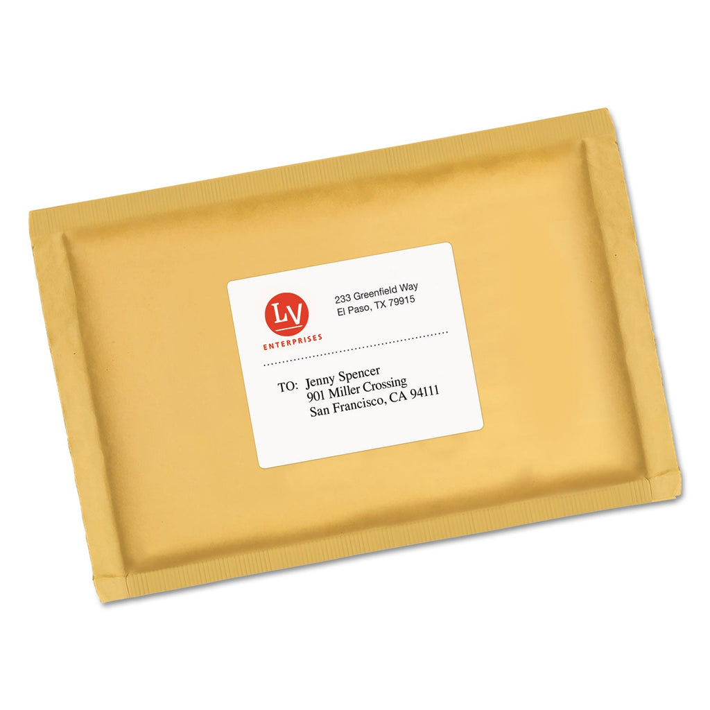 Avery White Shipping Labels-Bulk Packs, Inkjet/Laser Printers, 3.33 x 4, White, 6/Sheet, 250 Sheets/Box