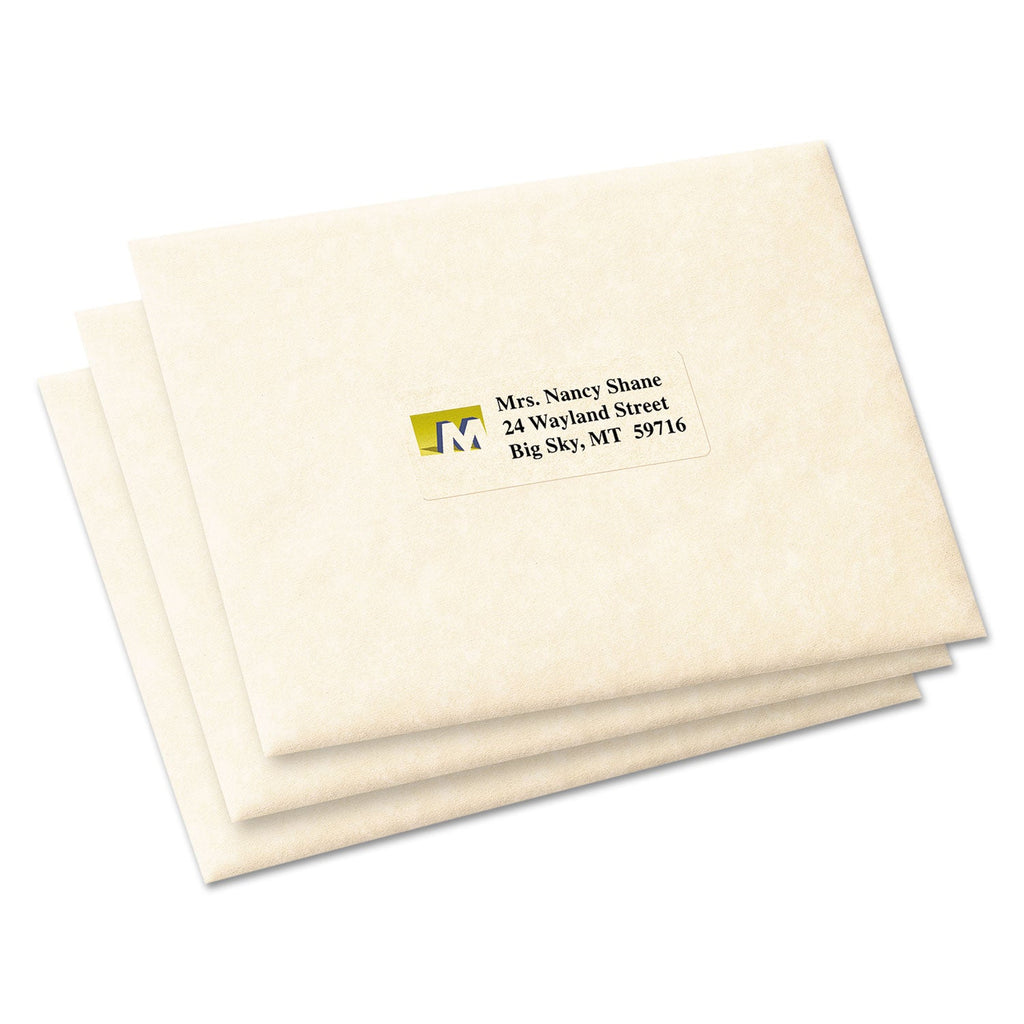 Avery Matte Clear Easy Peel Mailing Labels w/ Sure Feed Technology, Inkjet Printers, 1 x 2.63, Clear, 30/Sheet, 10 Sheets/Pack