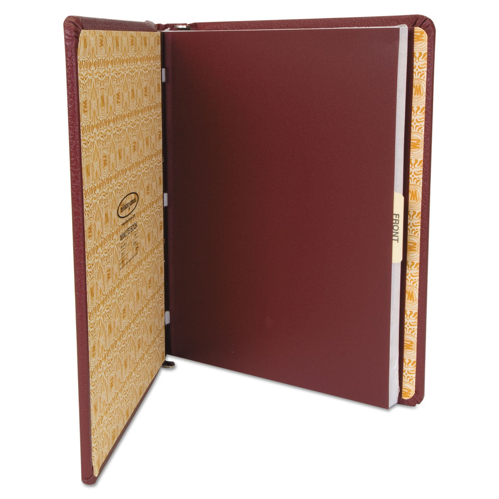 Wilson Jones Looseleaf Corporation Minute Book, 1 Subject, Unruled, Red/Gold Cover, 11 x 8.5, 250 Sheets