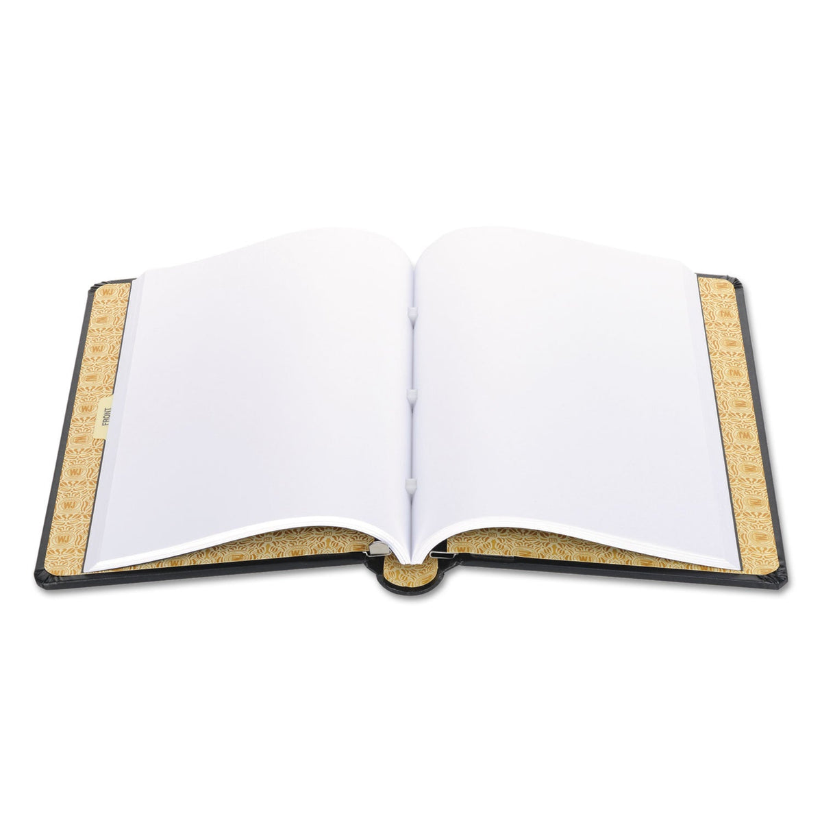 Wilson Jones Looseleaf Corporation Minute Book, 1 Subject, Unruled, Black/Gold Cover, 14 x 8.5, 250 Sheets