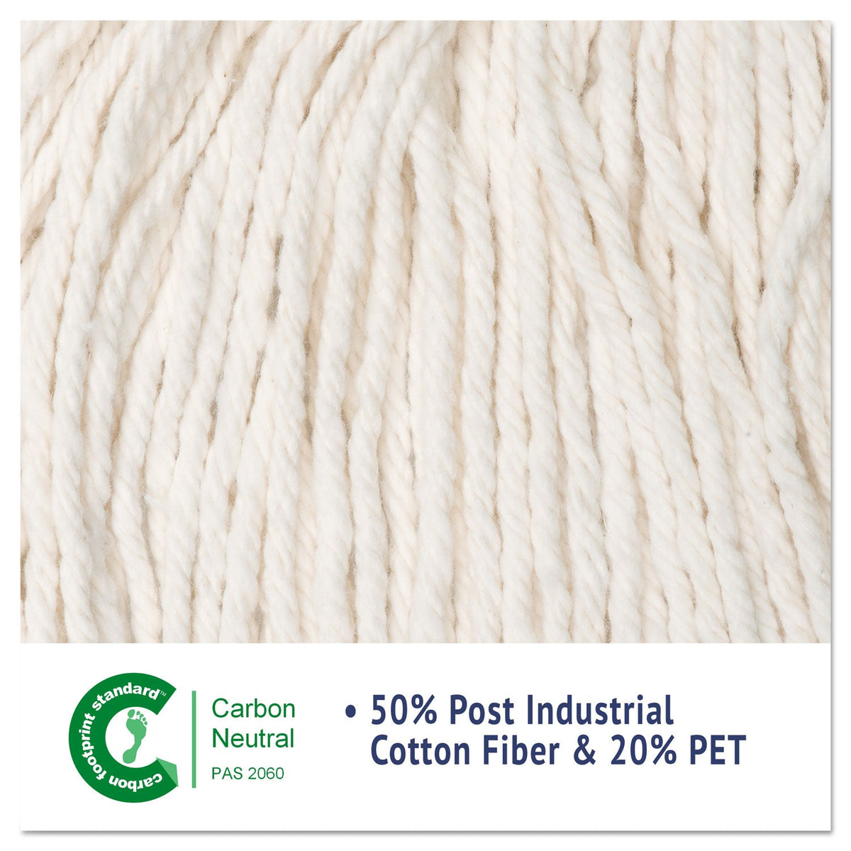 Boardwalk Super Loop Wet Mop Head, Cotton/Synthetic Fiber, 5" Headband, Large Size, White