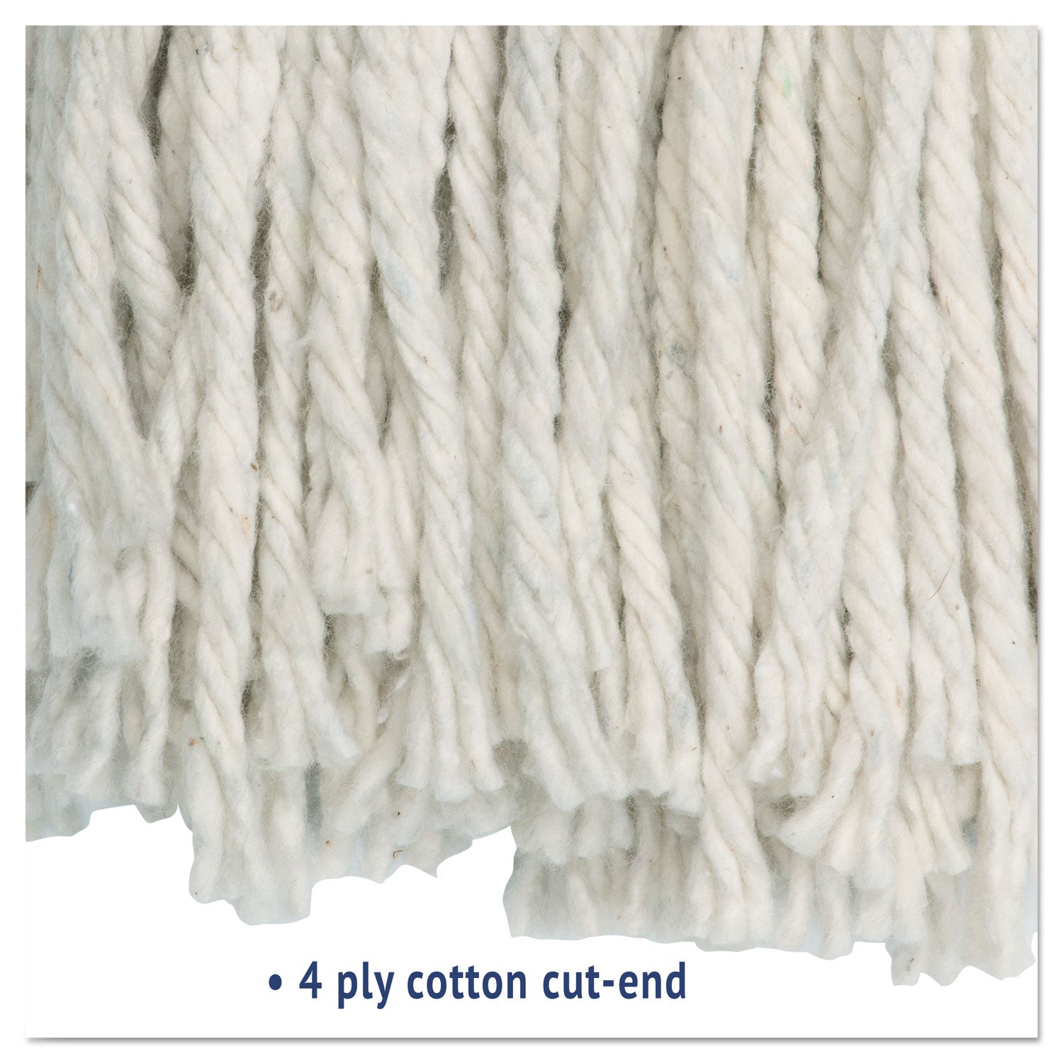 Boardwalk Cut-End Wet Mop Head, Cotton, White, #20, 12/Carton