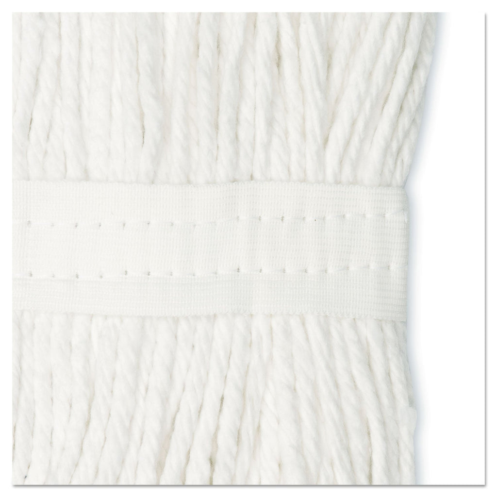 Boardwalk Cut-End Wet Mop Head, Cotton, White, #20, 12/Carton