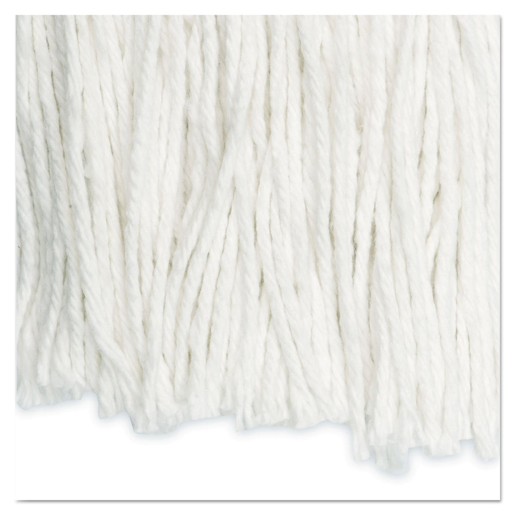 Boardwalk Cut-End Wet Mop Head, Rayon, No. 24, White, 12/Carton