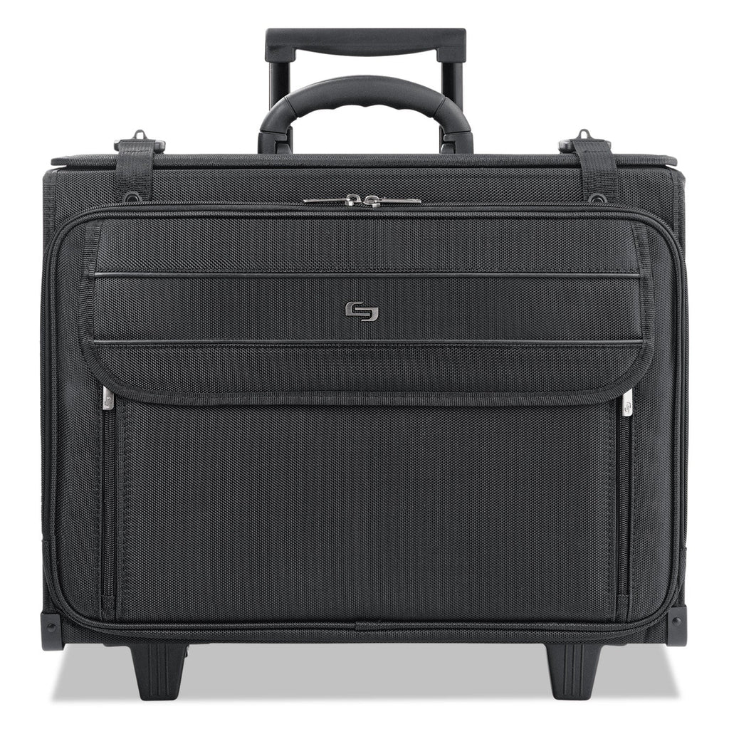Solo Classic Rolling Catalog Case, Fits Devices Up to 17.3", Polyester, 18 x 7 x 14, Black