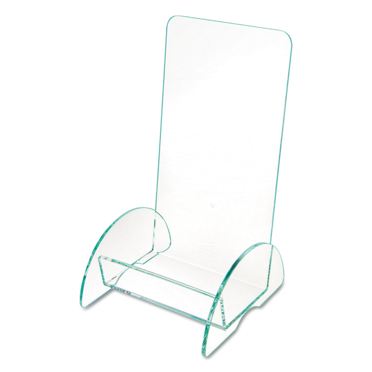 deflecto Euro-Style DocuHolder, Leaflet Size, 4.5w x 4.5d x 7.88h, Green Tinted