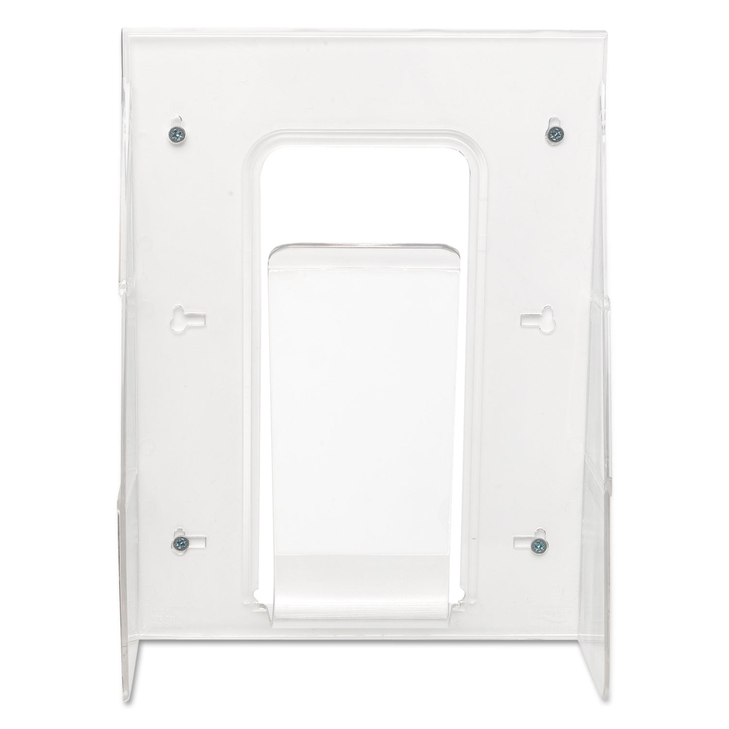 deflecto Stand-Tall Wall-Mount Literature Rack, Magazine, 9.13w x 3.25d x 11.88h, Clear