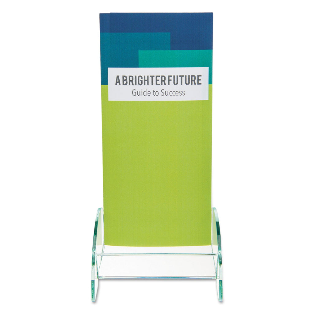 deflecto Euro-Style DocuHolder, Leaflet Size, 4.5w x 4.5d x 7.88h, Green Tinted
