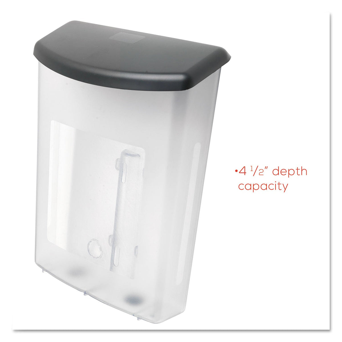 deflecto Outdoor Literature Box, 10w x 4.5d x 13.13h, Clear/Black