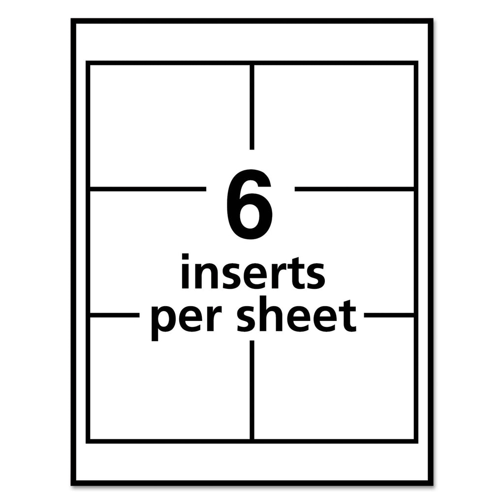 Avery Name Badge Insert Refills, Horizontal/Vertical, 3 x 4, White, 300/Box