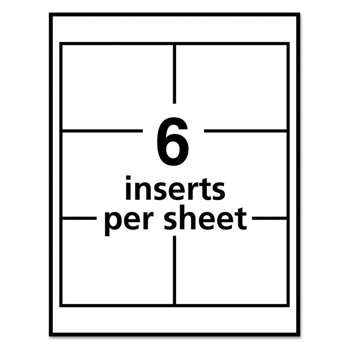 Avery Name Badge Insert Refills, Horizontal/Vertical, 3 x 4, White, 300/Box