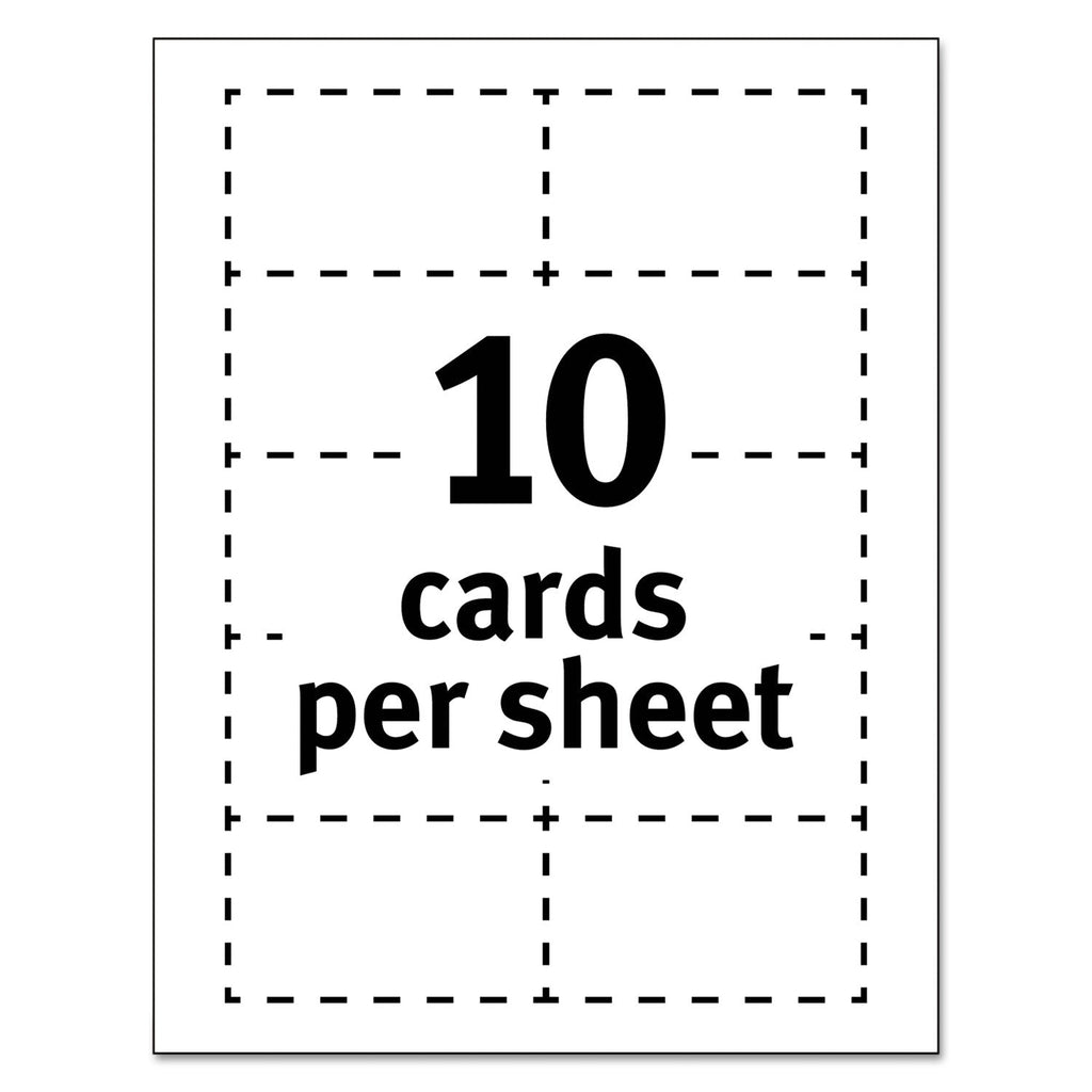 Avery Clean Edge Business Cards, Laser, 2 x 3.5, White, 1,000 Cards, 10 Cards/Sheet, 100 Sheets/Box