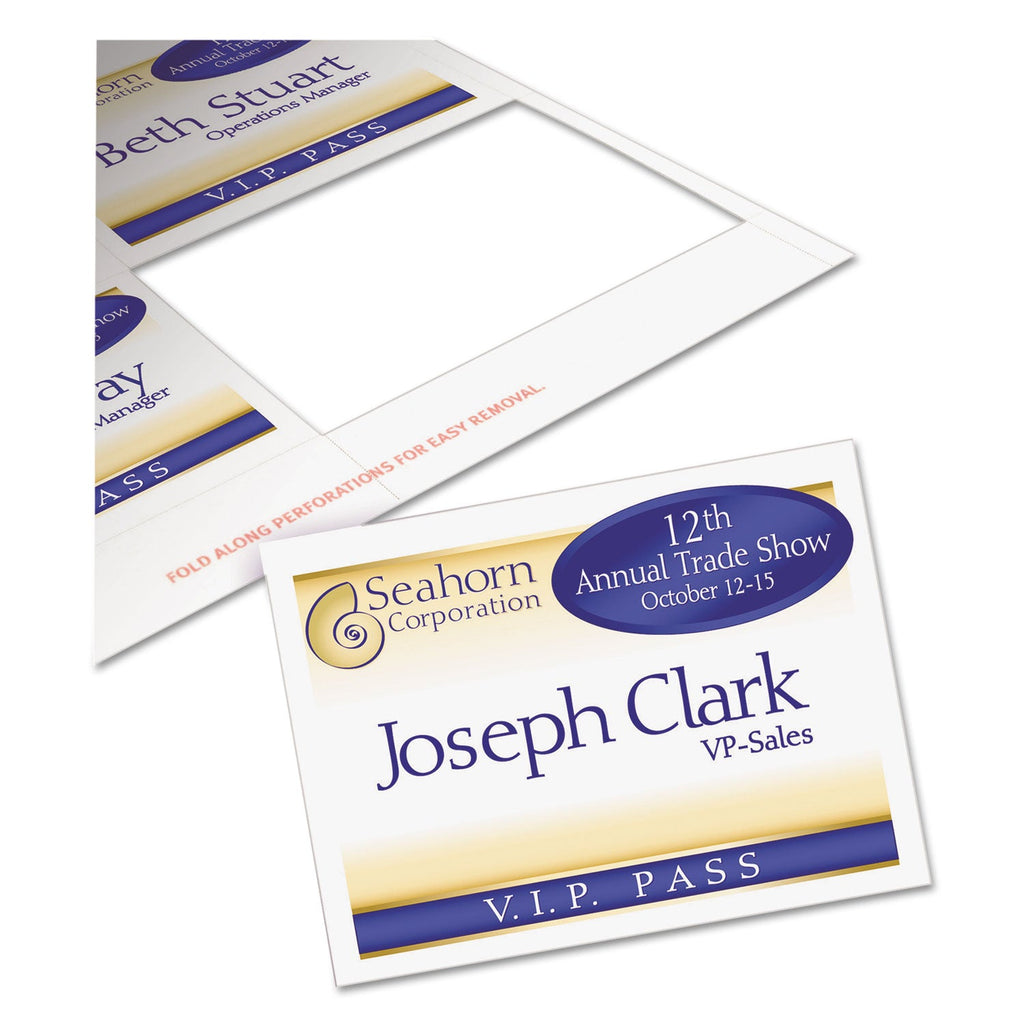 Avery Name Badge Insert Refills, Horizontal/Vertical, 3 x 4, White, 300/Box