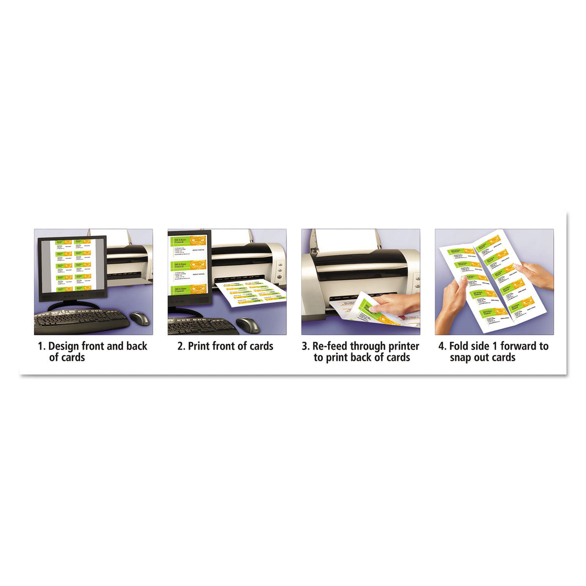 Avery Clean Edge Business Cards, Laser, 2 x 3.5, Ivory, 200 Cards, 10 Cards/Sheet, 20 Sheets/Pack